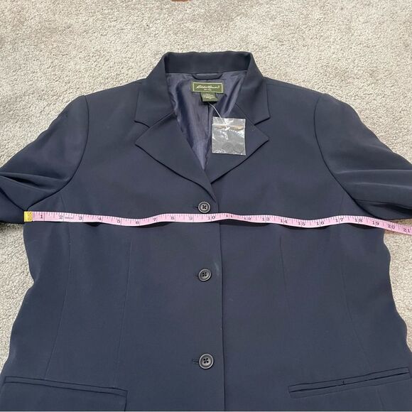 NWOT Eddie Bauer Navy Blazer Size 10P - Picture 6 of 13